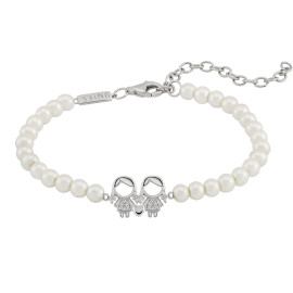 PULSEIRA UNIKE MUM GRIL E GRIL PEARLS PRATA 925